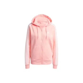 Adidas Free Shipping With AdiClub Essentials 3 Stripes Full Zip Fleece Hoodie