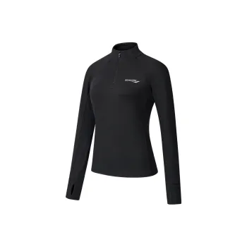 Saucony Half Open Long T Shirt Women's Jet Black