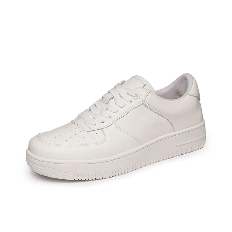 Ritai Anti Slip Wear Resistant Low Top Skateboard Shoes Men's White-1