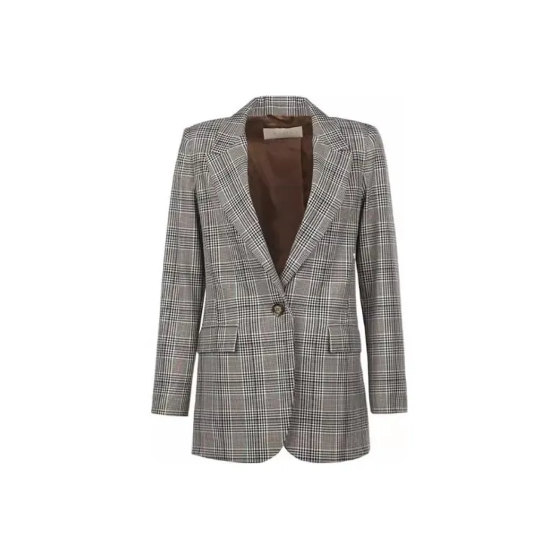 I BLUES Business Suits Women's Gray Plaid-0