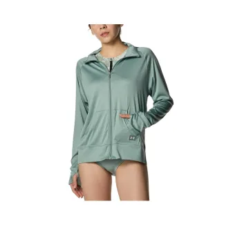 Under Armour SS25 Rash Guard Jacket Women's Silicon Green