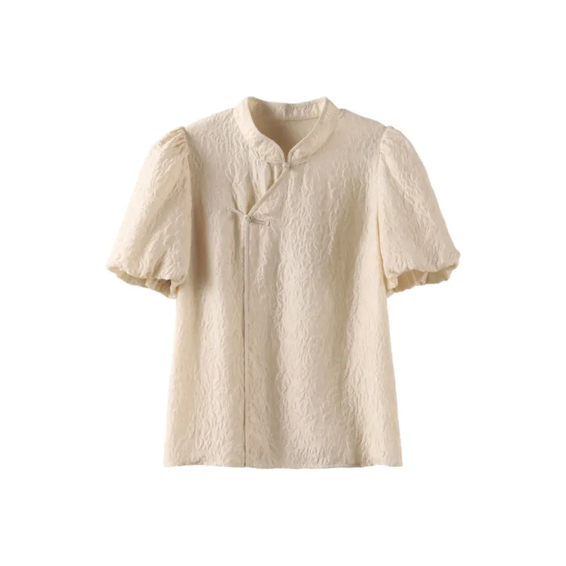 MAIGRE SIMHAT Shirt Women's Semi-Transparent Light Yellow-0