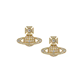 Vivienne Westwood Orb Crystal embellished Stud Earrings