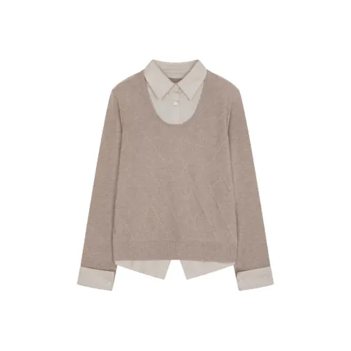 IHIMI Knitwear Women's Light Camel