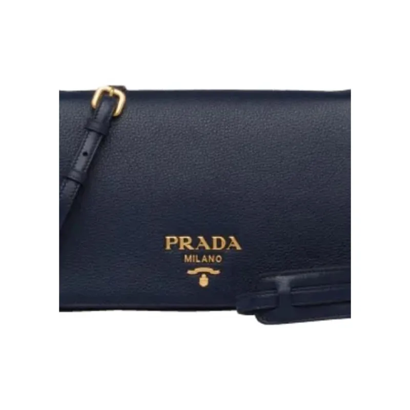 PRADA Cahier Cow Leather Shoulder Bag, Crossbody Bag Women's Sea Blue-1