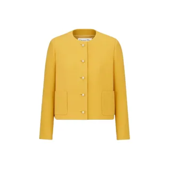 DIOR Jackets Coats Women's Yellow