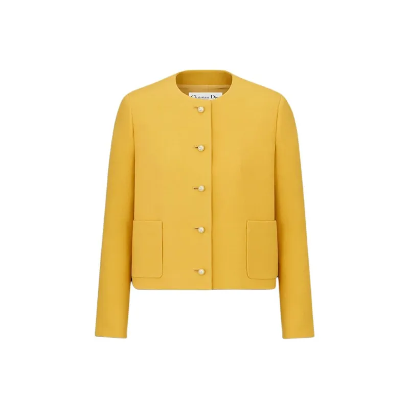 DIOR Jackets Coats Women's Yellow-0