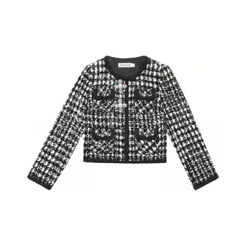 Self-portrait Jackets Women's Black Plaid