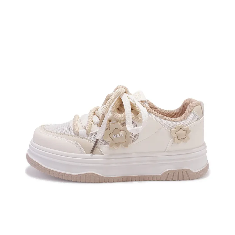 SNXR Quick Dry Lightweight Low Top Skateboard Shoes Women's Beige-0