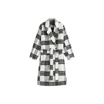 KING PRINCE Coats Women's Black White