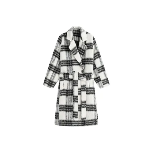 KING PRINCE Coats Women's Black White