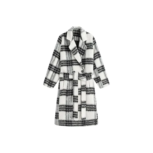 KING PRINCE Coat Women's Black White-0