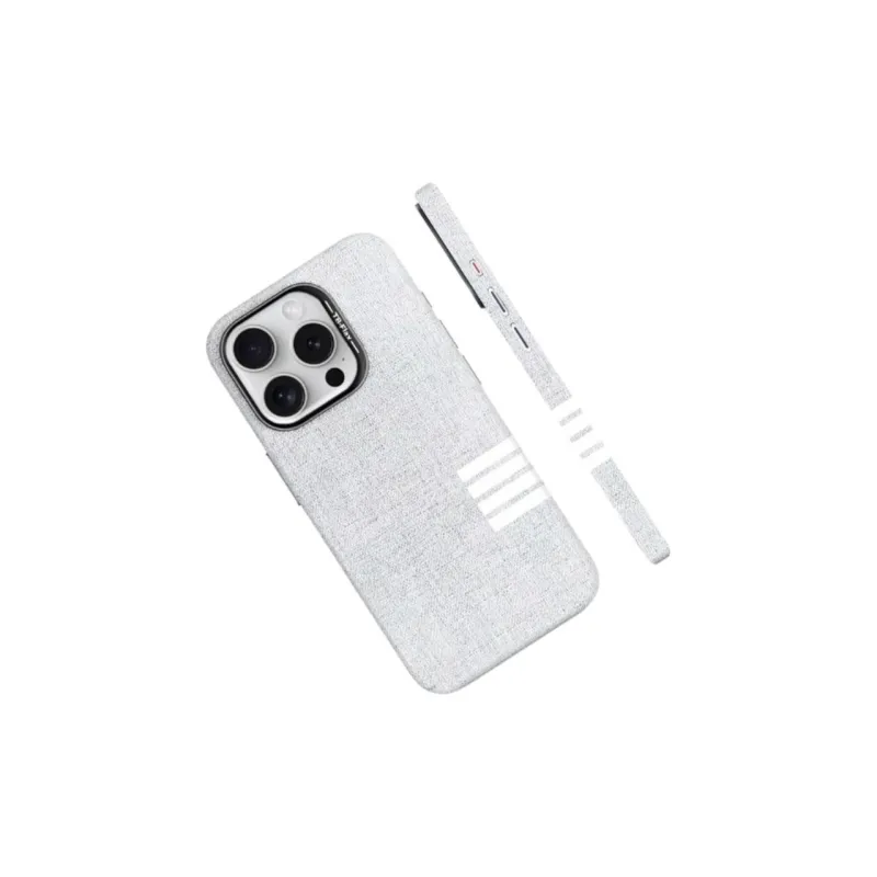 Sopi Linen Material Side Bar Phone Cases Compatibility With IPhone 16/15 Pro Max/Apple 13/14/Pro/Max Collection-4