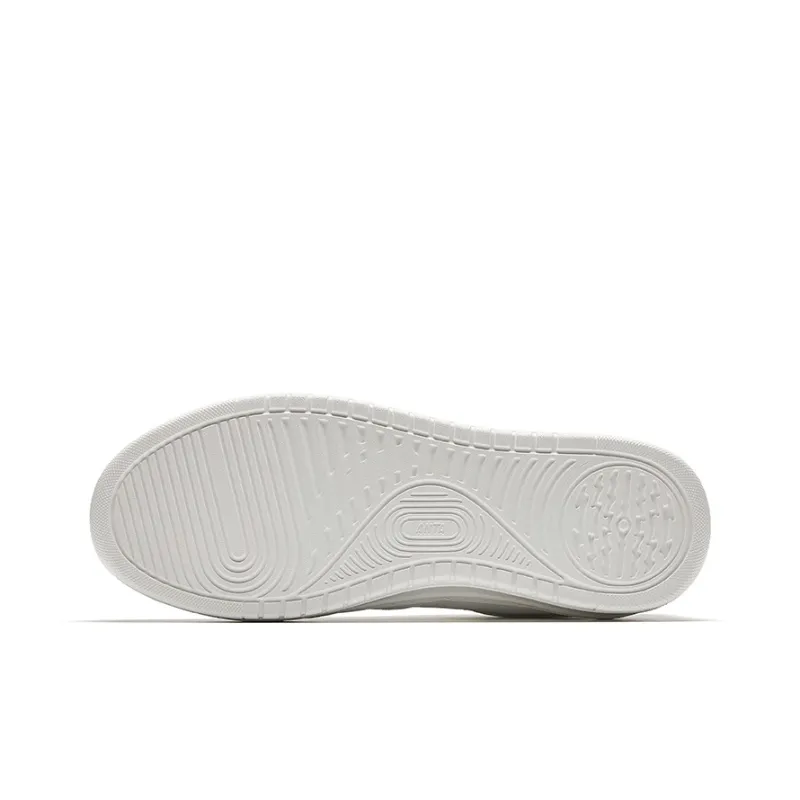 Anta Anti Slip Wear Resistant Low Top Skateboard Shoes Women's Papyrus White-4