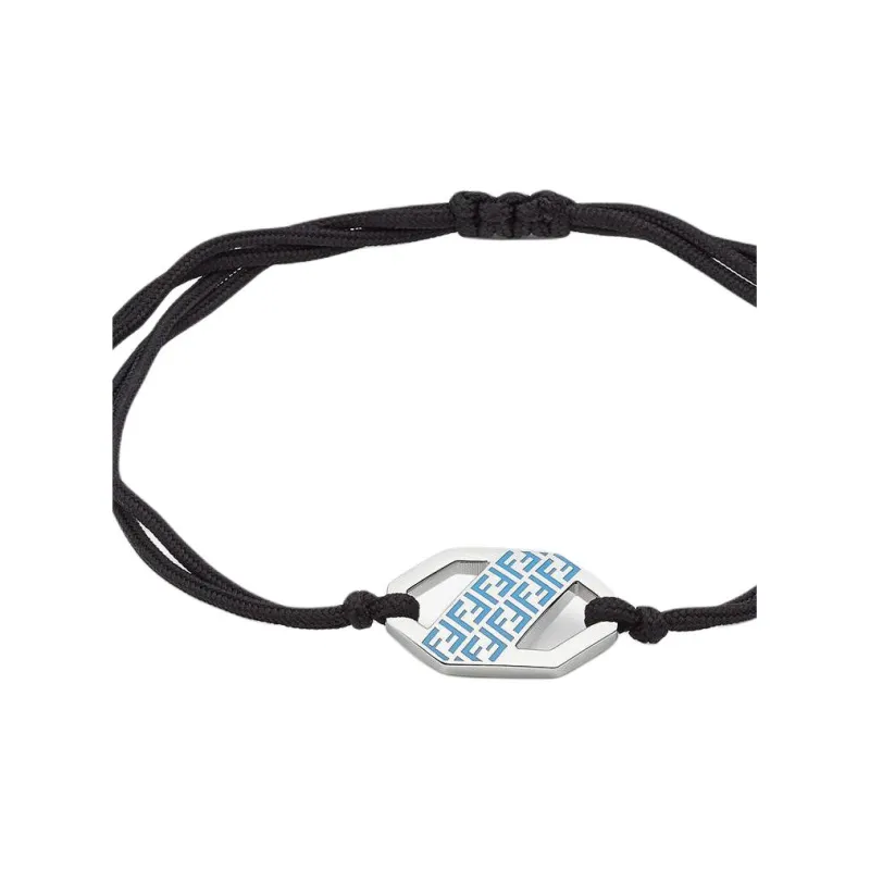 FENDI Brass Bracelets Unisex Black-2