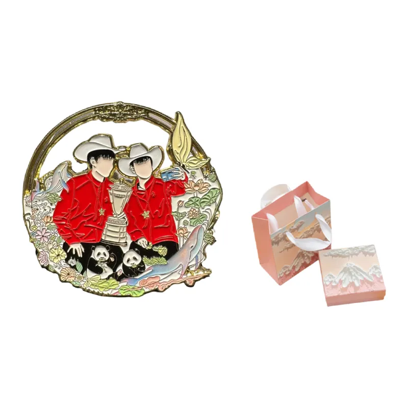 FEIERDUN Table Tennis Souvenirs Badges Unisex-23