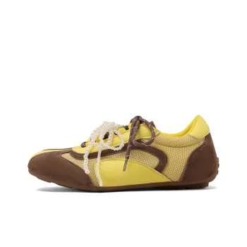 XICUNMINGWU Skateboard Shoes Women's Yellow+Brown
