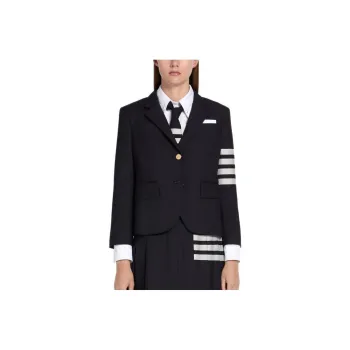 THOM BROWNE Single Breasted Stripe Detailed Blazer