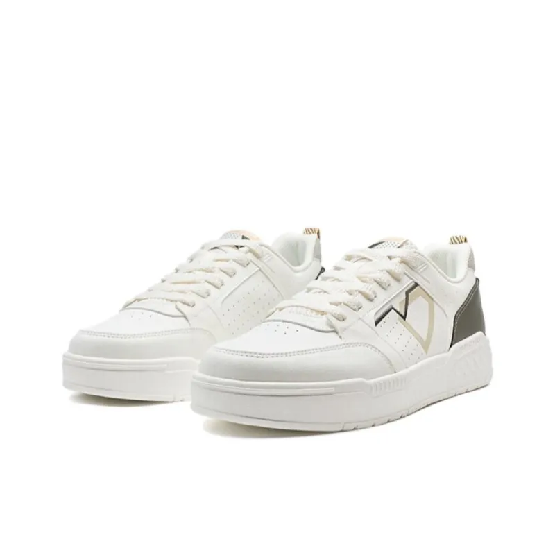 XTEP Innovation Wear resistant And Lightweight Low Top Skateboard Shoes Men's White Gray-2