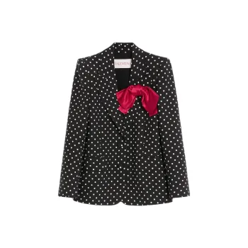 Valentino Supergran Polka Dot Printed Blazer