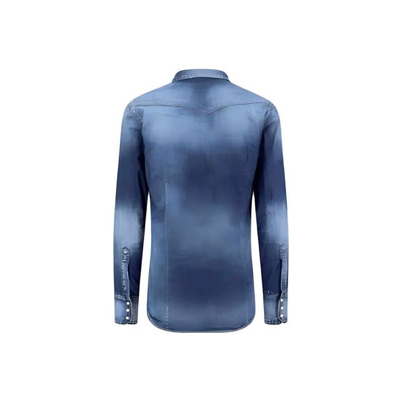 DSQUARED 2 Medium Wash Classic Western Shirt-1