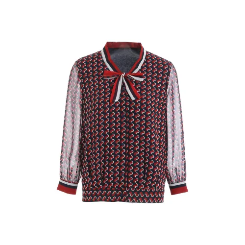 QIAOWANNI Shirt Women's Pixel Pattern