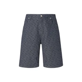 FENDI SS25 Denim Shorts Men's Blue