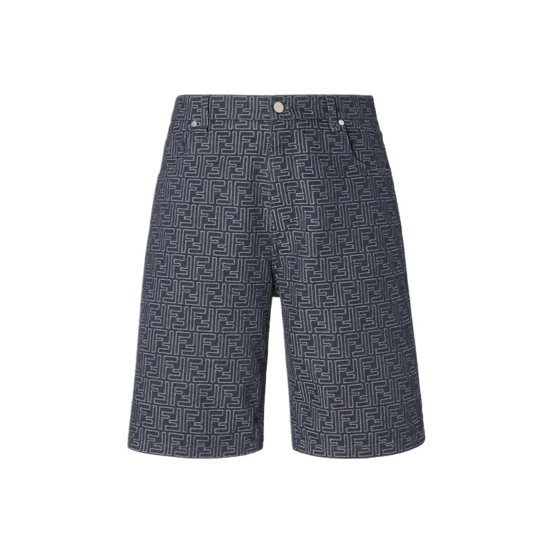FENDI SS25 Denim Shorts Men's Blue-0