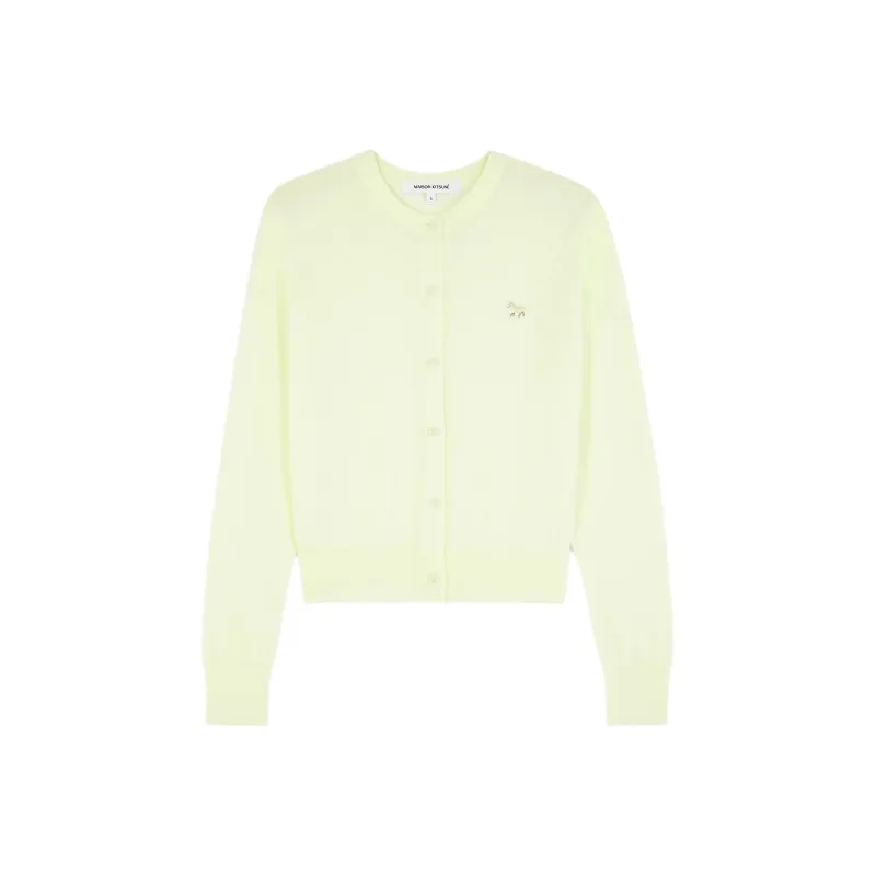 Maison Kitsune BABY FOX Series Knitwear Women's Bright Yellow-0