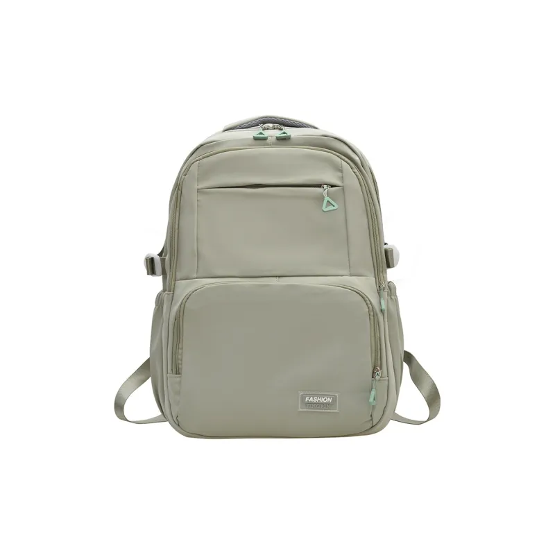 ZOGA Nylon Fabric Backpack Unisex Gray/Black/Orange Red/Green-9