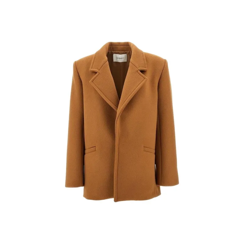 SAINT LAURENT Jackets & Coats Women's Light Umber-0