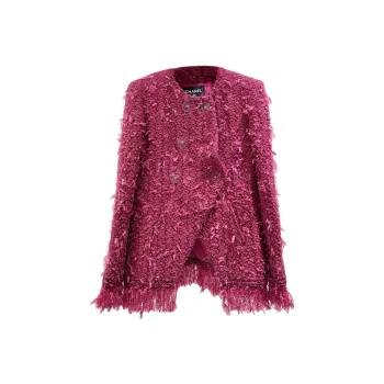 CHANEL Jackets & Coats Women's Berry Red