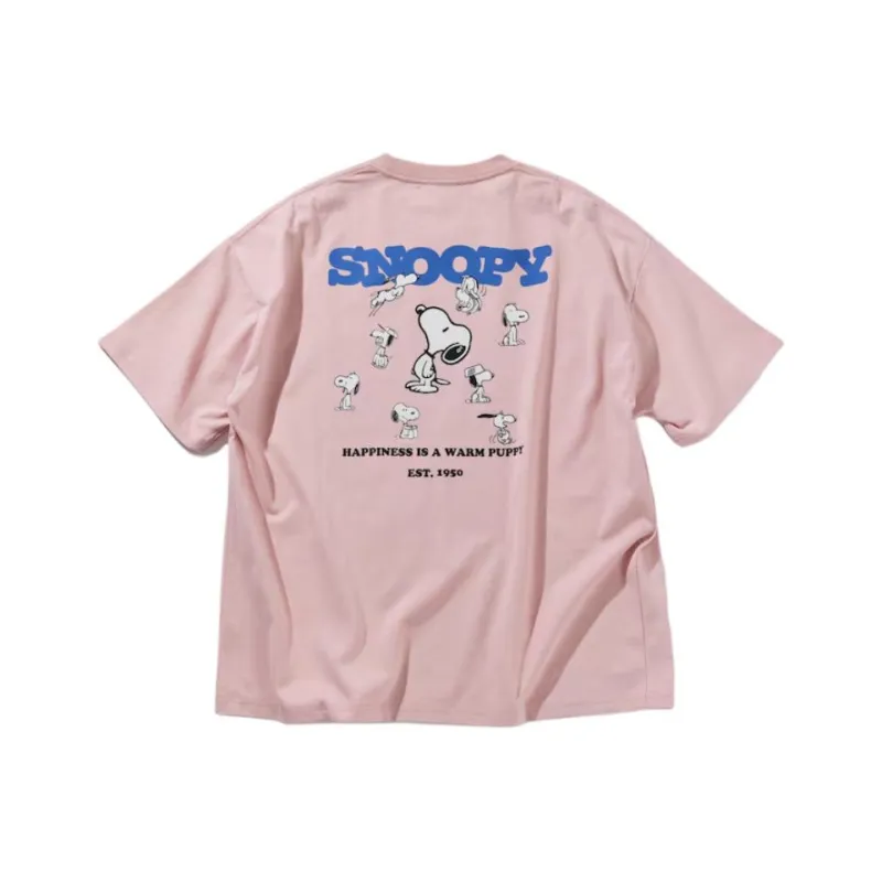 Peanuts X FREAK'S STORE T Shirts Unisex Pink-1