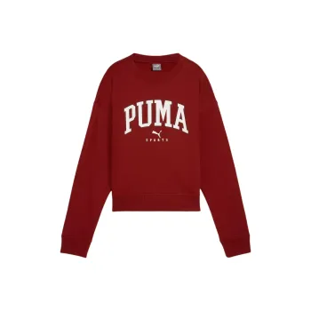 PUMA SQUAD Full-Length Crewneck NEW Sweatshirt Women's Red