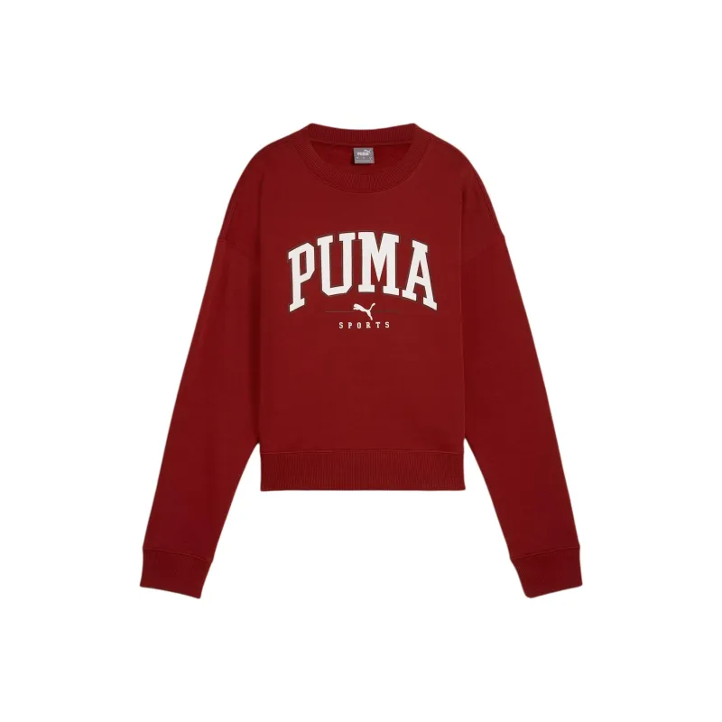 PUMA SQUAD Full-Length Crewneck NEW Sweatshirt Women's Red-0