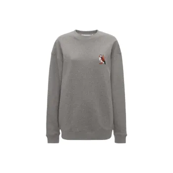 JW Anderson Logo embroidered Organic Cotton Sweatshirt