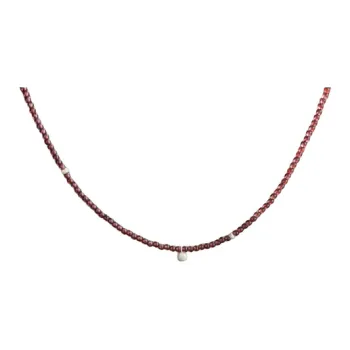 OLIO E ACETO 925 Sterling Silver Necklaces Unisex Black/Fuchsia