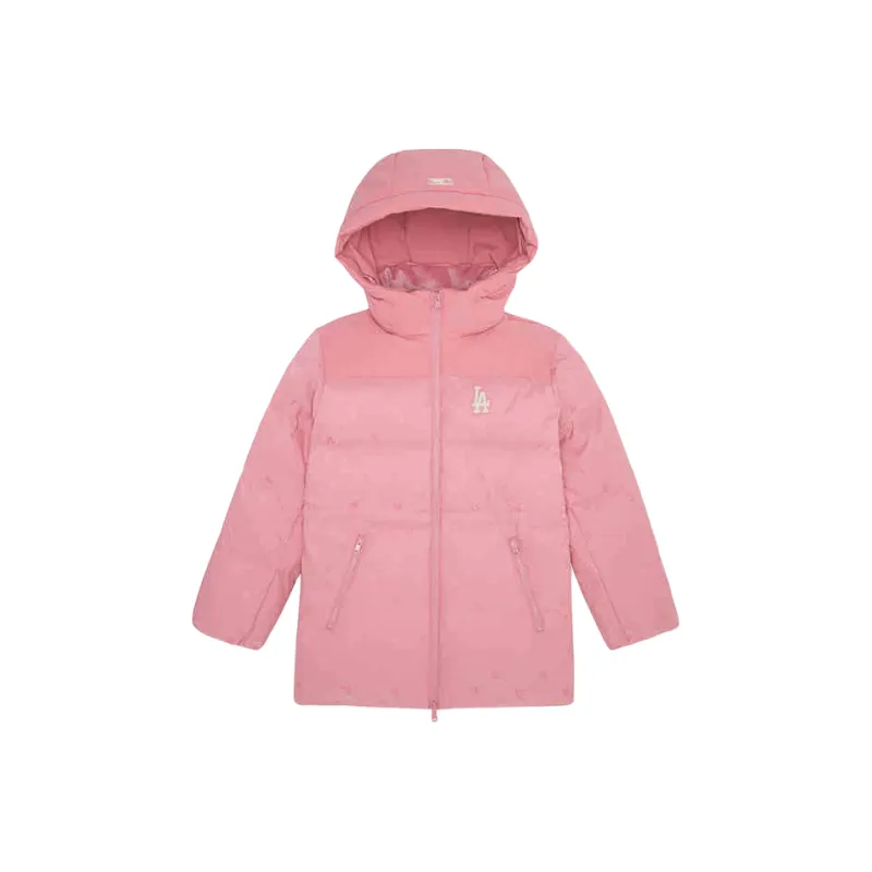 MLB MONOGRAM Series Los Angeles Dodgers Down Jacket Women's Hemp Pink-0