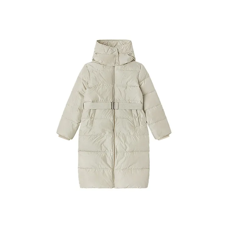 LACOSTE Down Jacket Women's Beige Yellow-0