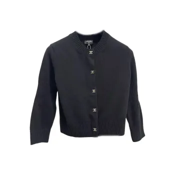 CHANEL Cashmere Sweater Women's Black