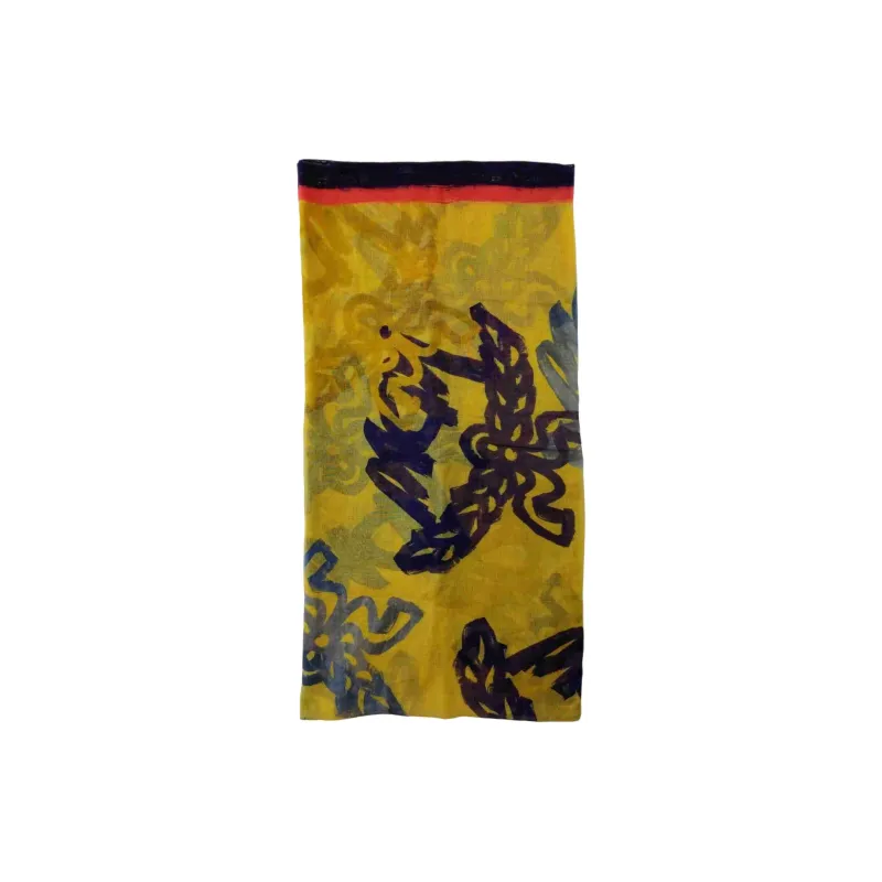 MCM Silk, Modal Silk Scarves Women's Yellow-1