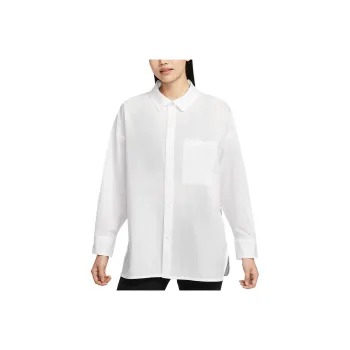 Nike Sportswear Chill Poplin Women's Loose Long Sleeve Button Up Top