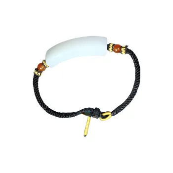 Jade Charm Yao Hetian Jade Bracelets White Jade/Pale Greenish White Jade Unisex