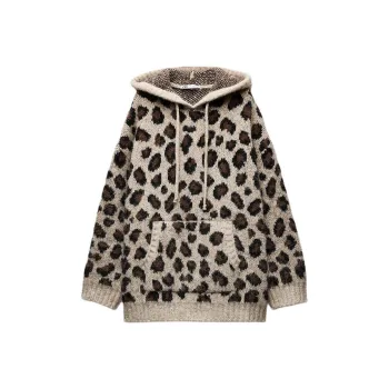 ZARA Sweatshirt Women's Leopard Print