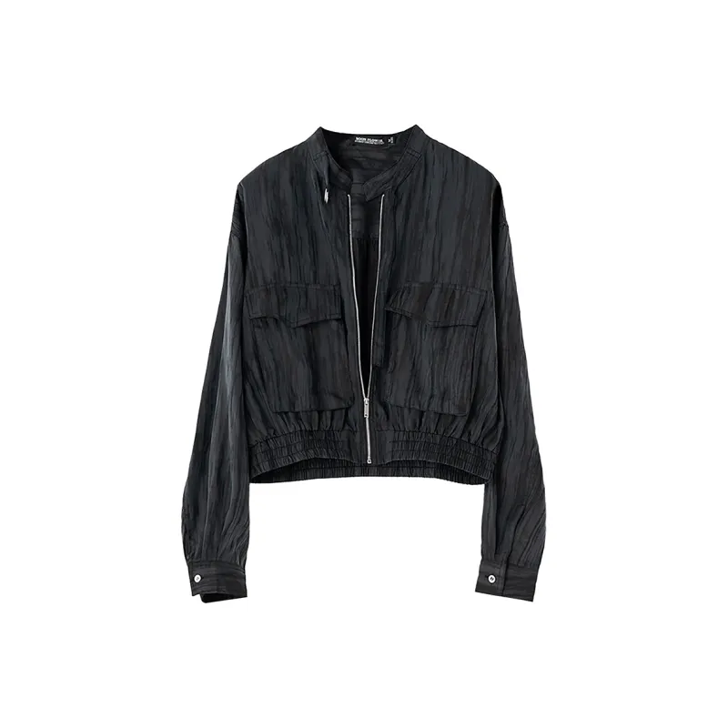 SOON FLOWER Spring Jacket Women's Black-0