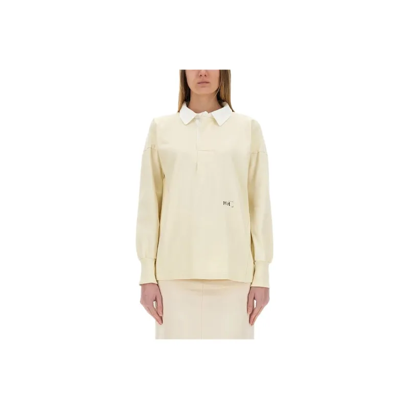 Maison Margiela Logo Embroidered Polo Shirt-0