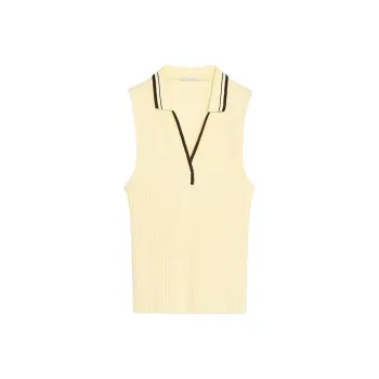 ZARA Polo Shirt Women's Light Yellow