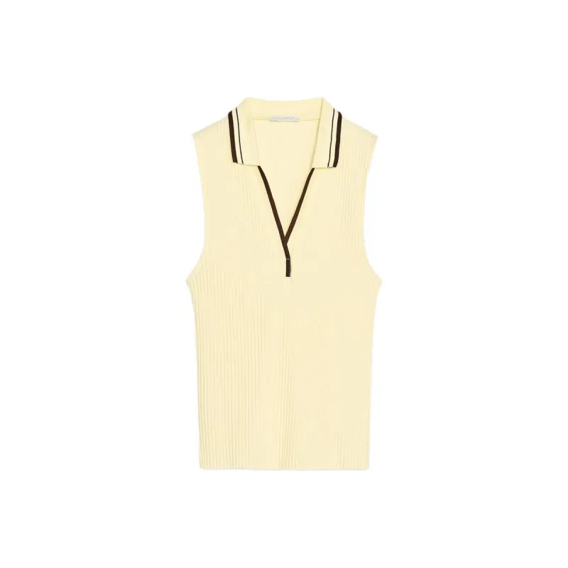 ZARA Polo Shirt Women's Light Yellow-0