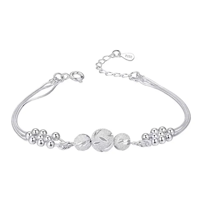 CHINA GOLD 990 Silver Pure Silver Bracelets Women's-0