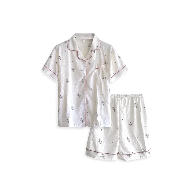 WANANNI Pajama Set Women's White-0